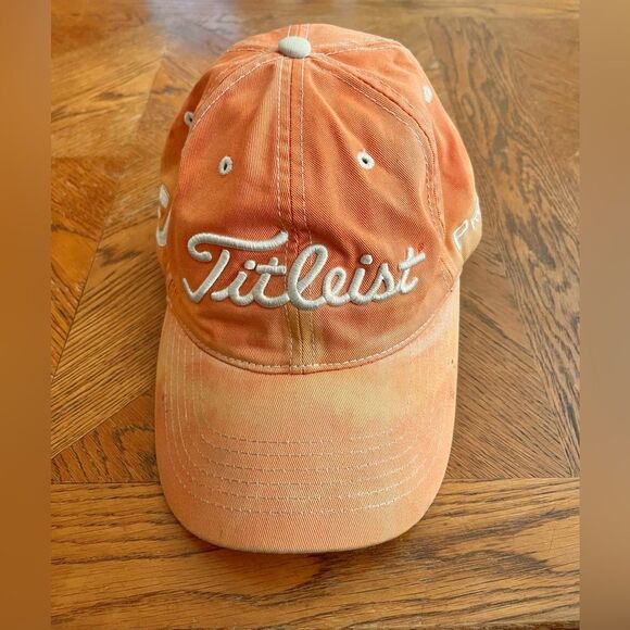 Titleist Hat Adjustable FJ Orange Cotton - Picture 1 of 9